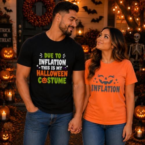 Funny Halloween Couple Shirt Set Inflation Matching Halloween Shirts