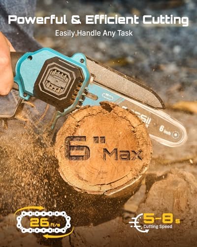 SEESII 2-in-1 Mini Chainsaw & Pruning Shears Combo, Brushless Motor