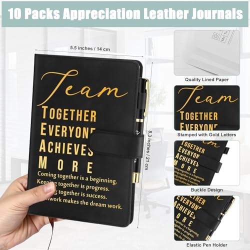 Kosiz 20 Pcs Employee Appreciation Gift Bulk Notebook Pen, Multicolor, Team