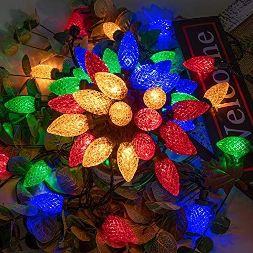 AWQ 200LED 146.9 FT C9 Christmas Lights Fairy String Lights Multicolor
