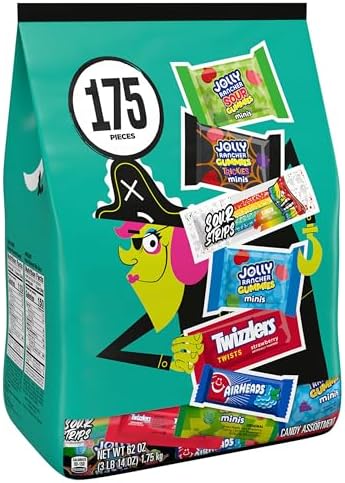 Hershey Assorted Fruit Flavored Halloween Candy Bulk Variety Pack, 62 oz