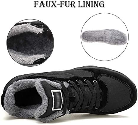 UPSOLO Mens Winter Trekking Snow Boots Water Resistant Shoes Anti-Slip Fully Fur Lined Casual Lightweight Hiking Boot