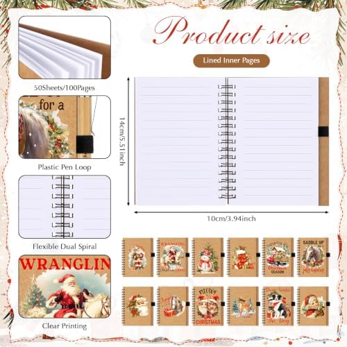 Gueevin 72 Pcs/36 Set Inspirational Notebook Pen Gifts Bulk, Vintage