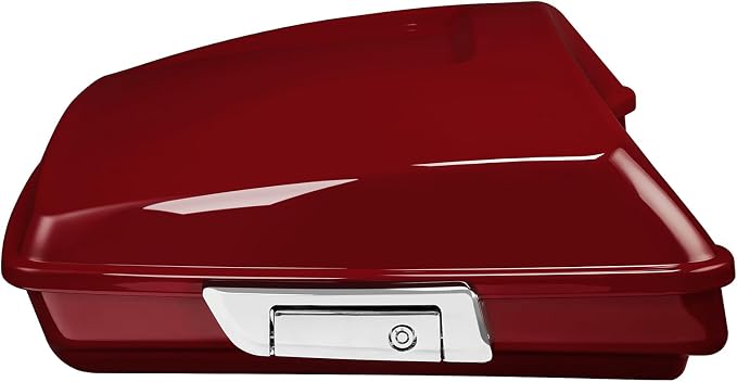 5.5" Razor Motorcycle Trunk W/Latch Key Fit For Harley 2014-2025 Touring CVO Road King Street Glide Electra Glide Ultra Limited Pack Billiard Red