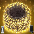 Christmas Lights Outdoor, Christmas Tree Lights Plug in, 8 Modes Twinkle String Light for Bedroom Wedding Party Ceiling Xmas Home Decorations 1200 LED(Warm White 394 FT)