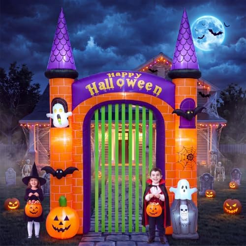 10.8FT Halloween Inflatables Archway Outdoor Decoration Halloween Arch
