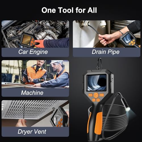 Unique Tech Gift for Men,HD Borescope Camera with Light