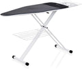 Reliable Ironing Board, Heat-Resistant Zone, Laundry Rack, 7 Step Height | Vera Foam Memory Foam Cover Pad, Tube Frame Construction, Ergonomic Iron Rest, XL Pressing Surface, Height Adjustable