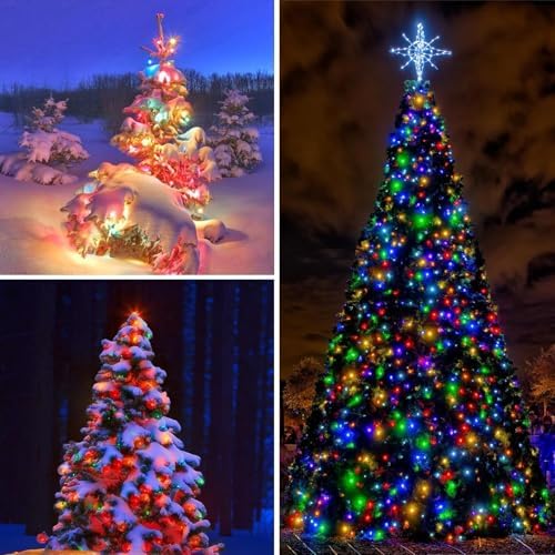 KAQ 4pack 400LED Solar String Lights Outdoor Waterproof Multicolor