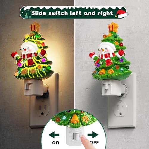 L LOHAS LED Christmas Tree & Snowman Night Light