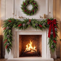 Realistic Christmas Cedar Garland Decor - 9FT Real Touch,Fluffy for Mantle