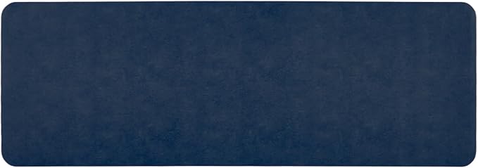 TYUU Bathroom Mat Quick Dry, Bathroom Rugs Non Slip Washable Thin Absorbent Bath Mat Fits Under Door Bathroom Floor Mat Perfect for Bath, Shower, or Sink 24"x70" Navy Blue
