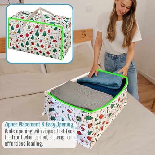VENO 6 Pack Extra Large Heavy Duty Moving Bags with Wide Opening & Reinforced Handles, Reusable Storage Tote Bags with Strong Zippers for Clothes, College Dorm Essentials & Moving Supplies