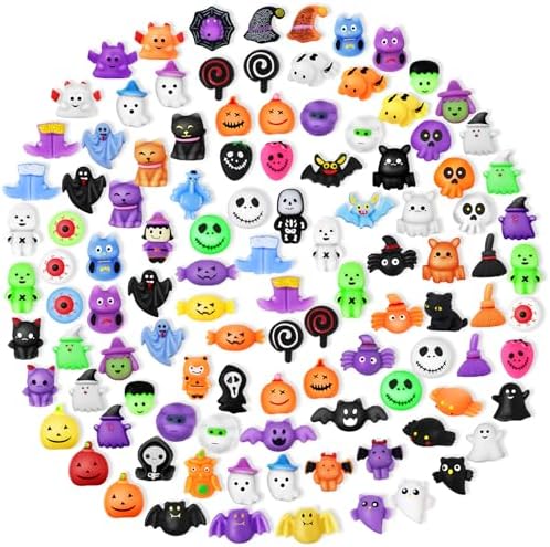 200 PCS Squishy Toys, Halloween Party Favors for Kids, Goodie Bags Fillers
