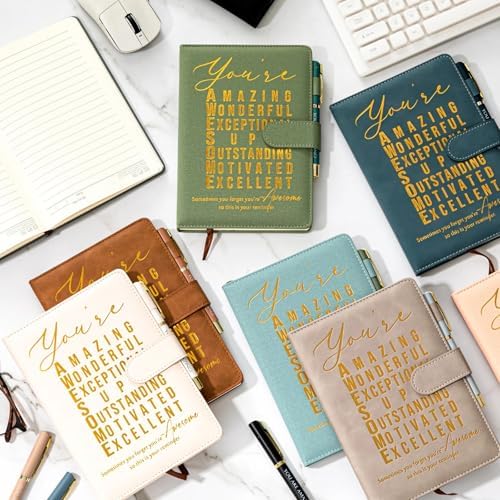 Kosiz 20 Pcs Employee Appreciation Gift Bulk Notebook Pen, Morandi, Amazing