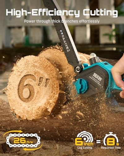 SEESII 2-in-1 Electric Pole Saws for Tree Trimming, Brushless Motor