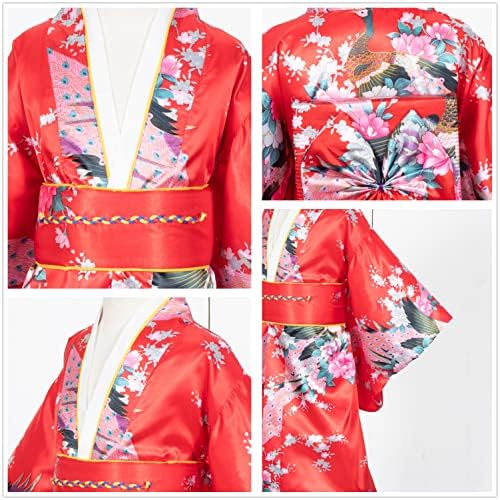 Japanese Traditional Dress Kimono Robe for Kids Girls Costume