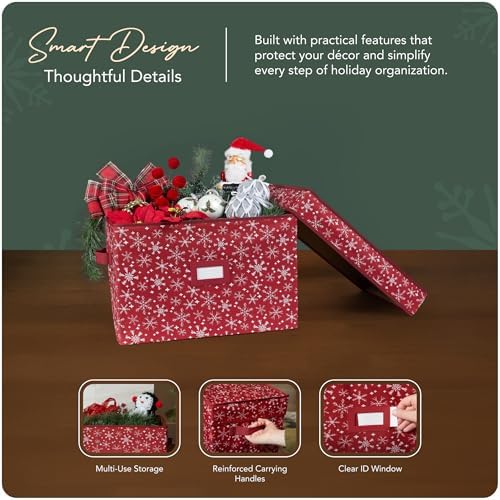 Covermates Treasurekeeper Storage Box, 25.5" L x 13" W x 12.5" H, Red SF