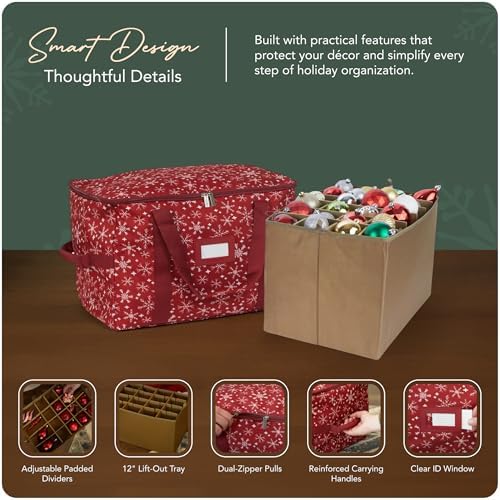 Covermates Adjustable Ornament Storage Bag, 19.25" W x 13" D x 12.5" H