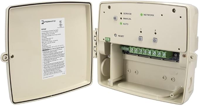 Intermatic PE723P 7-Day Electronic Wi-Fi Pool Timer – 2-Circuit, 120–277V Auto-Voltage, Type 3R Outdoor Plastic Enclosure, 30A Load Capacity for Pumps, Lights, and Spa Equipment