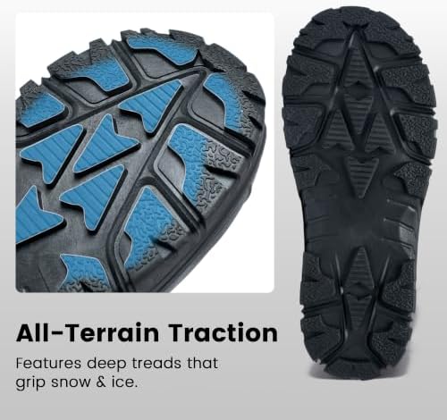 EQW Men's Waterproof Snow Boots, Insulated -25°F Non-Slip Winter