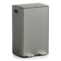 mVm Kitchen Trash Can, 16 Gal (2x8Gal) Dual Trash Can with Lids, 2 Compartment Recycling Bin Anti-Fingerprint for Kitchen Office Garbage Can