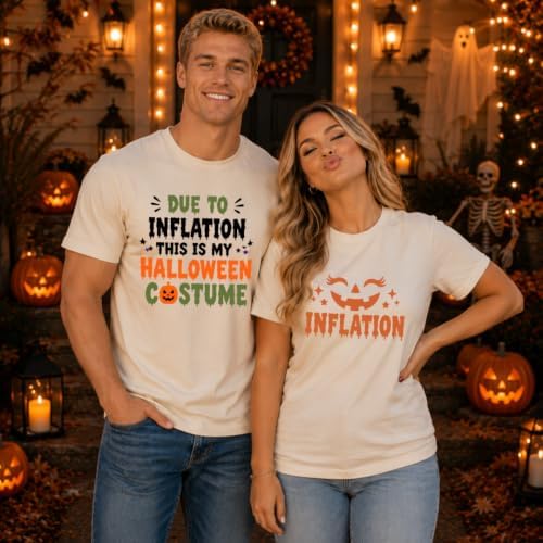 Funny Halloween Couple Shirt Set Inflation Matching Halloween Shirts