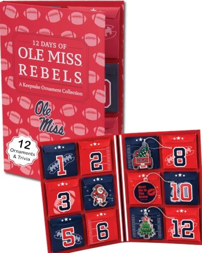 Ole Miss Merch 12-Day Christmas Ornament Advent Calendar Football Gift