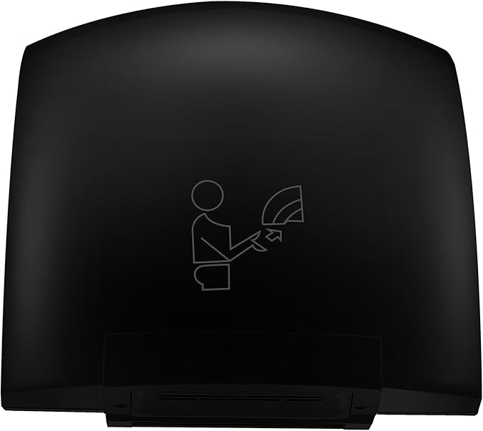 Rossesay 1 Pcs Electric Hand Dryer Commercial Compact Air Wiper Automatic Hand Air Dryer for Dry Machine Wall Business Home Household Restroom Office Mall, 110v,1200W (Black)