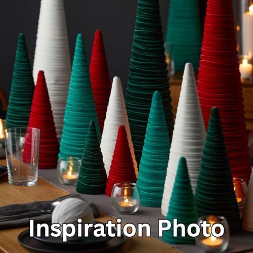 Your Heart's Content Green Velvet Trees Set of 3, Mantel Decor, Holiday Entryway, Wedding Centerpiece, Bontanical Color, Minimalist Decor, Tree Figurines (Green)