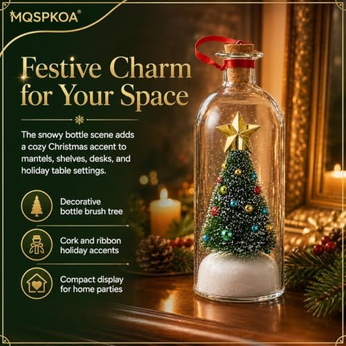 Forever Voice Recordable Ornament Glass Christmas Tree Message in a Bottle