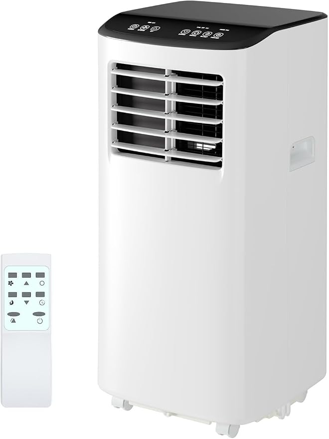 Garvee 8,000 BTU Portable Air Conditioner, 3-in-1 Portable AC Unit with Remote Control, Cool, Dehumidifier & Fan Modes for Rooms up to 350 sq.ft, with Sleep Mode, 24 Hours Timer, and Window Kit
