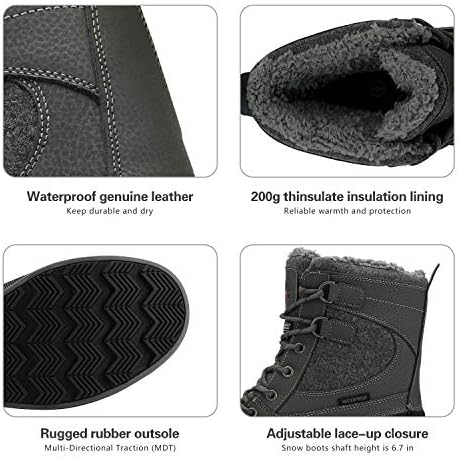 NORTIV 8 Men's Waterproof Winter Snow Boots