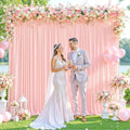 10x10 Blush Pink Backdrop Curtain for Parties Baby Shower Wrinkle Free Pink Photo Curtains Backdrop Drapes Fabric Decoration for Wedding Birthday Party 5ft x 10ft,2 Panels