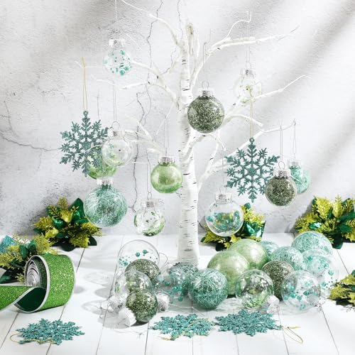 Jenaai Green 74 Pcs Christmas Ball Ornaments Tree Decorations