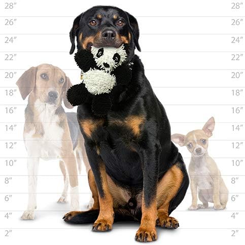 MIGHTY Tuffy Microfiber Medium Ball Panda Dog Toy | Ultra Durable Plush Toy with Multiple Layers & Reinforced Seams , Washable and Floats , Mighty® Construction