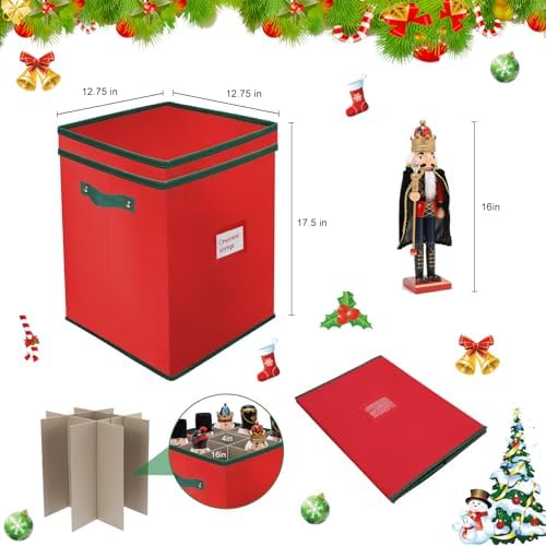 Christmas Nutcracker and Figurine Storage Box, Keeps 9 16" Tall Nutcrackers