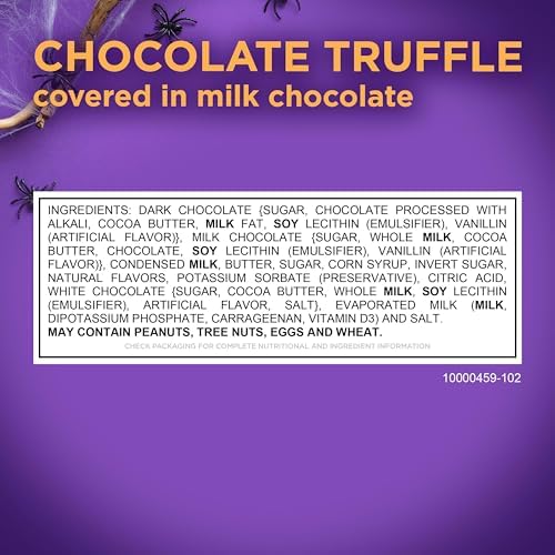 RUSSELL STOVER Halloween Milk Chocolate Chocolate Truffle Pumpkin, 1.3 oz. (Pack of 18) - Bulk Halloween Candy