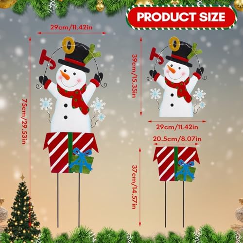 BRIGHTDECK Christmas Santa Claus Yard Sign Stake Lights Outdoor Decorations