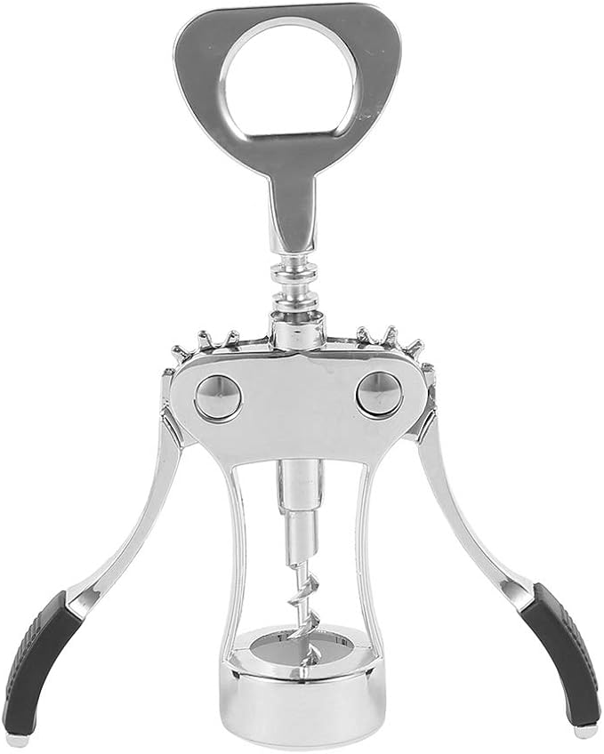 1PCS Wine Bottle Opener Stainless Steel Beer Bottle Opener Manual Wing Corkscrew Elegant Wine Opener Tool
