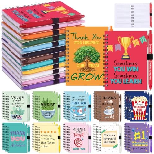 Gueevin 72 Pcs/36 Set Inspirational Notebook Pen Gifts Bulk, Team