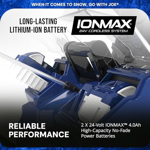 Snow Joe 48V Cordless Snow Blower Kit with Cover & Scraper, 24V-X2-SB18-TV1