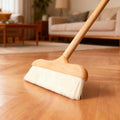 Gloffer Indoor Wood Wool Broom,Ultra Soft Bristles Broom with Long Handle,Sweeping Kitchen Brooms for Home Cleaning,Floor,Office