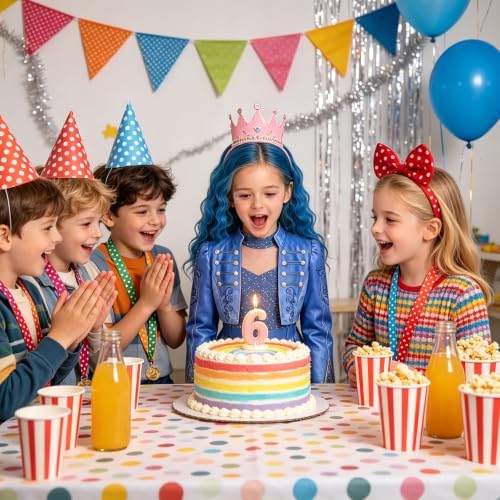 Kids Royal Princess Costume Girls Halloween Birthday Outfit Dress Up Set