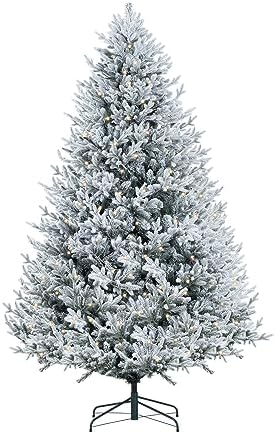 Naomi Home 7.5ft Frosted Christmas Tree with Lights