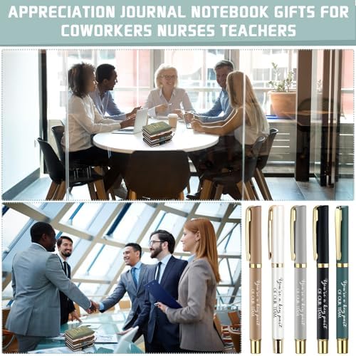 Kosiz 20 Pcs Employee Appreciation Gift Bulk Notebook Pen, Morandi, Team
