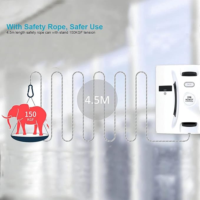 HOBOT-298 Window Cleaning Automatic Robot with Ultrasonic Water Spray, Intelligent Cleaning, AI Smart Route Plan, Replaceable Water Tank, and Control via Smartphone or Remote