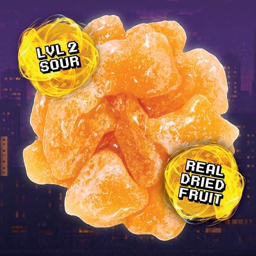 Final Boss Sour Candy | Level 4 Souranges, 4 Packs – Extreme Sour Fruit Chews with Real Dried Oranges, No Artificial Colors, No Artificial Fruit Flavors, Low Calorie Snack for Kids, Teens, Adults, Lunch Boxes