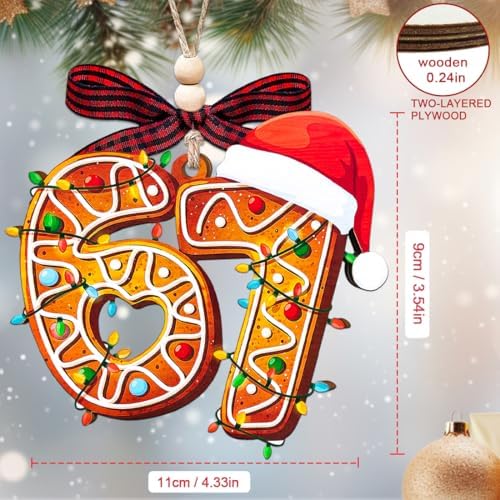 67 Ornament, 6 7 Christmas Ornaments 2026, Funny Ornament for Kids, 67 Gift