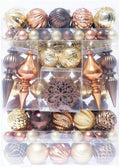 HipTree 116ct 1.18-6.5"Copper Gold Christmas Tree Ornaments Decorations Set